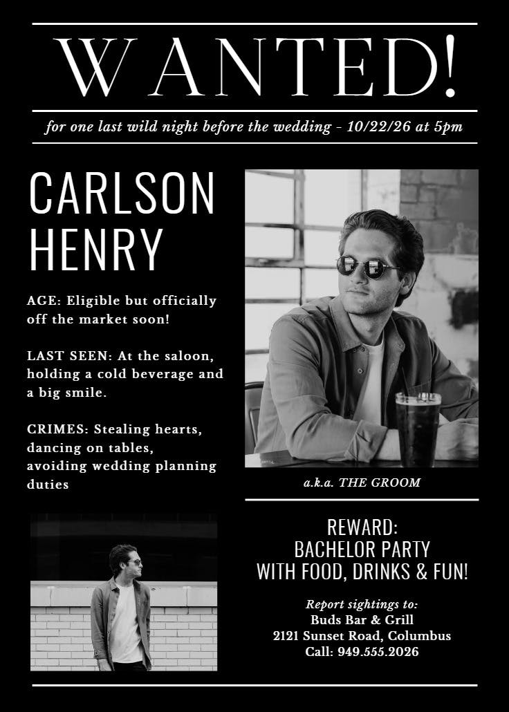 News flash - wanted poster