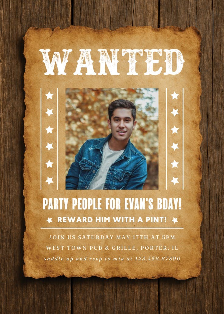 Western saloon - wanted poster