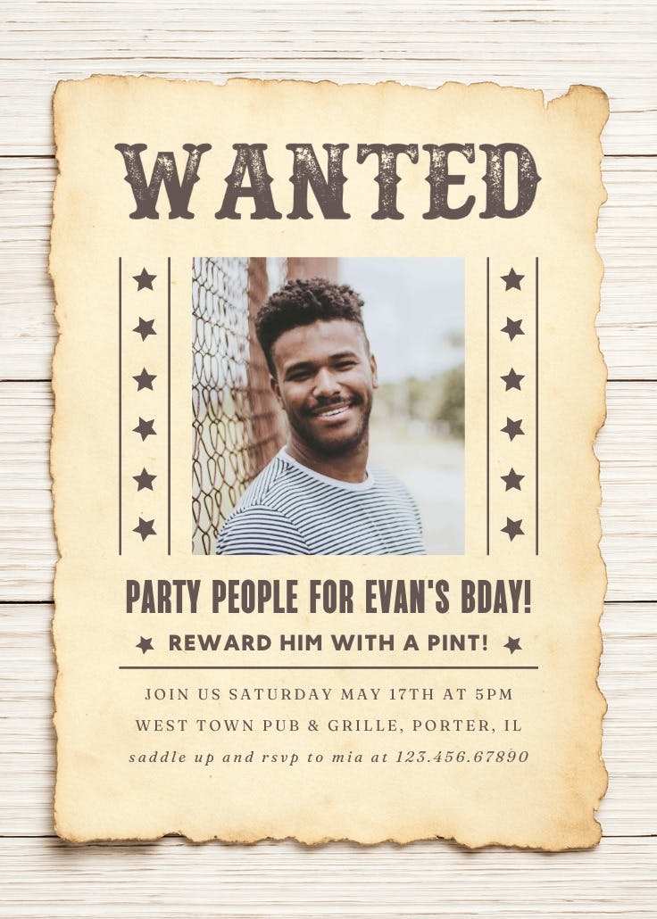 Western saloon - wanted poster