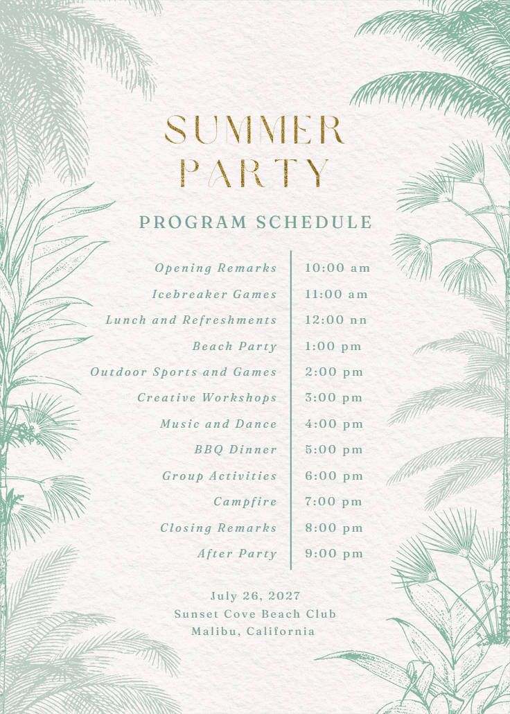 Programa de bermuda dreams