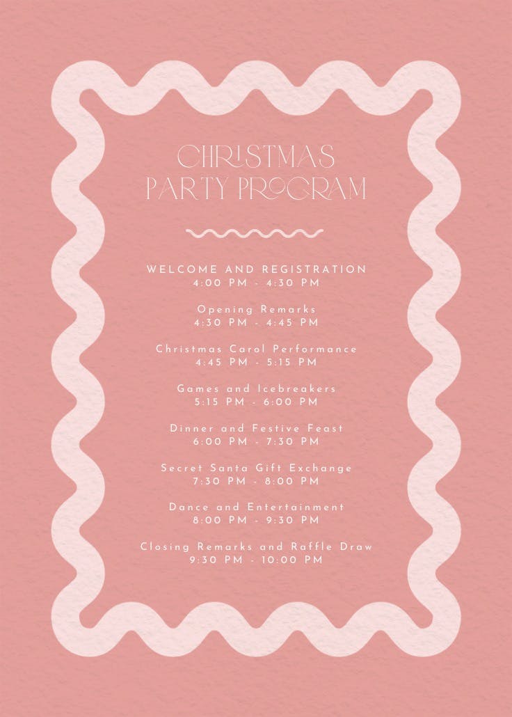 Billowing border – programma