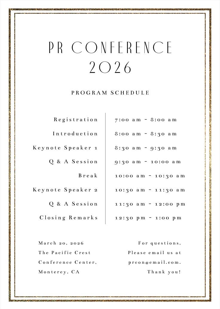 Programa de classy wedding