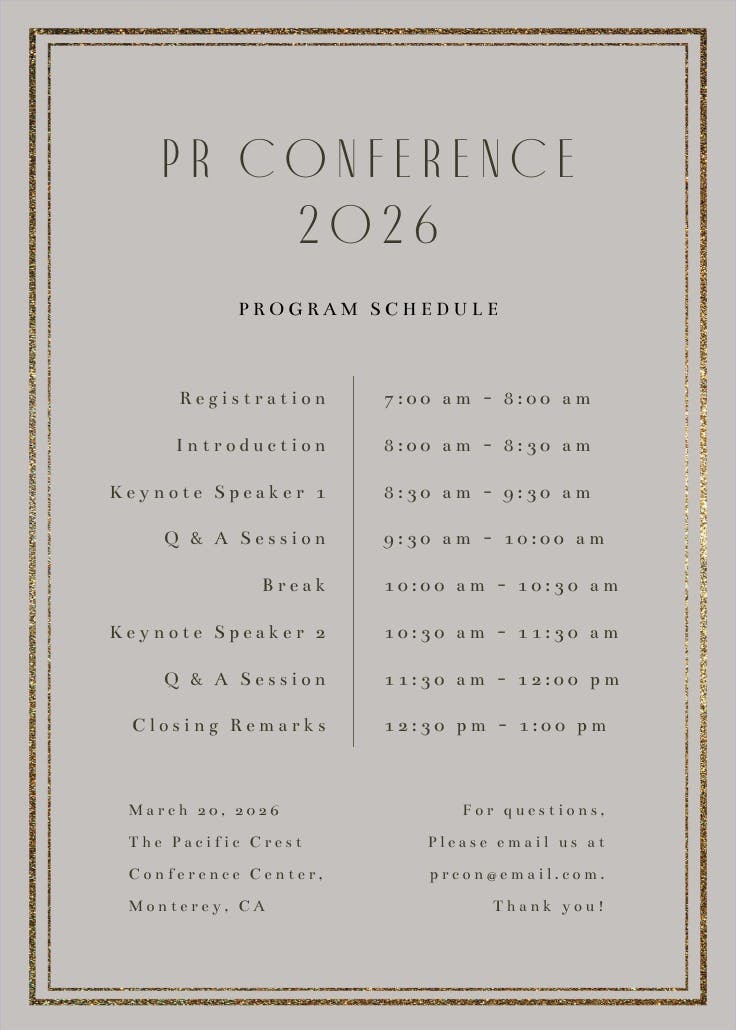 Classy wedding – programa