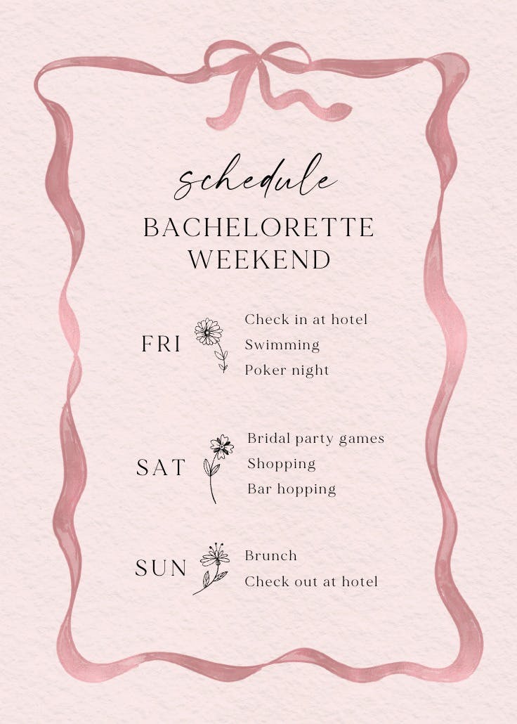 Delicate ribbon – programme