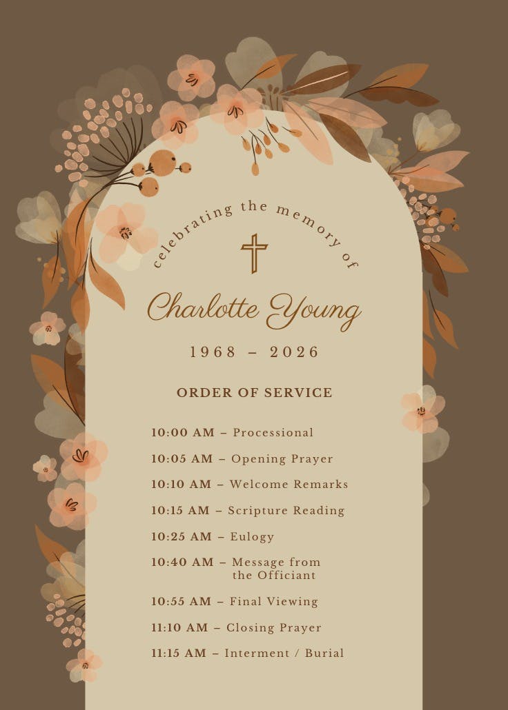 Fall floral arch - programma