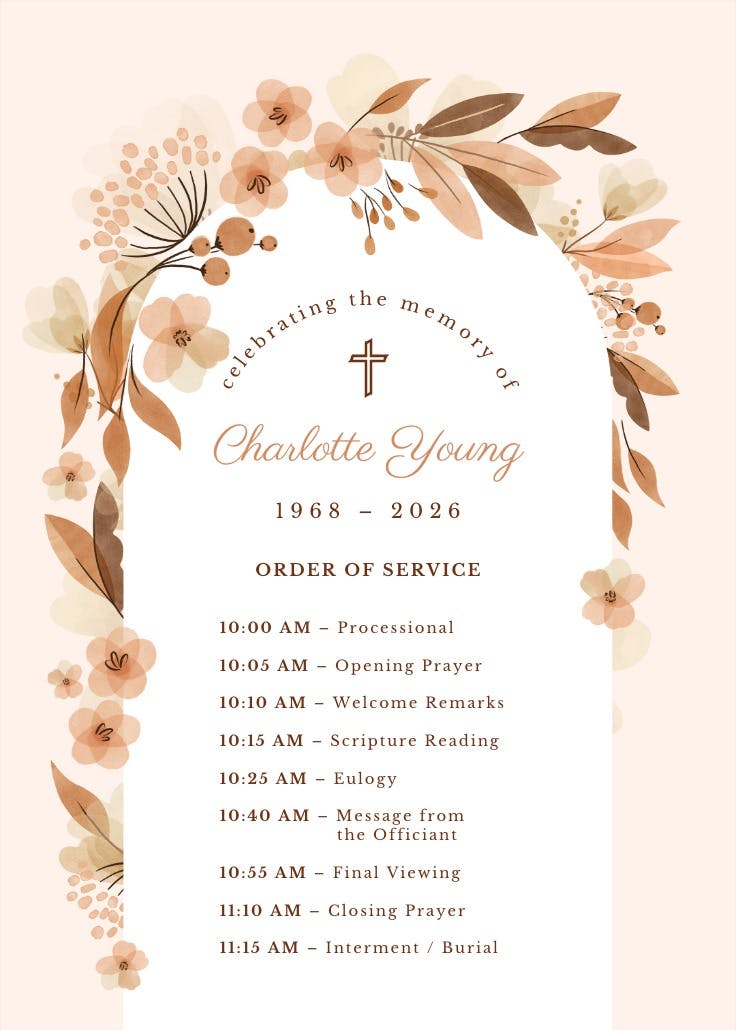 Programa de fall floral arch
