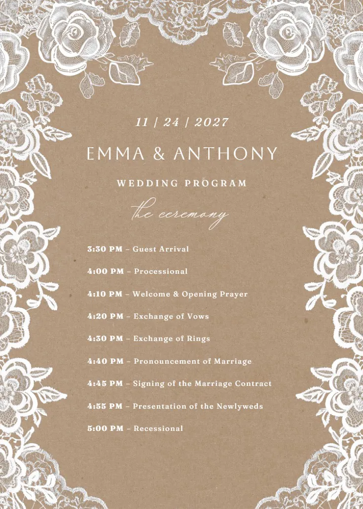 Lovely in lace - programma