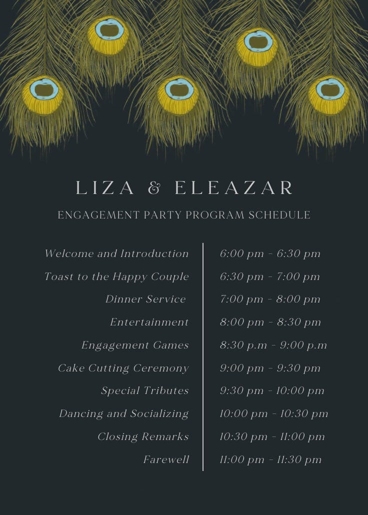 Peacock feather - programma