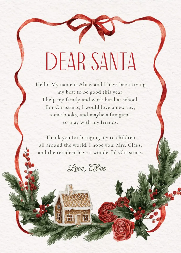 Festive frills - จดหมายซานต้า