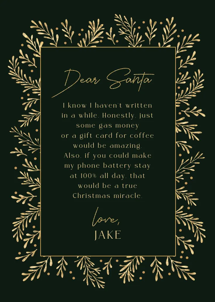Gold leaf border - จดหมายซานต้า