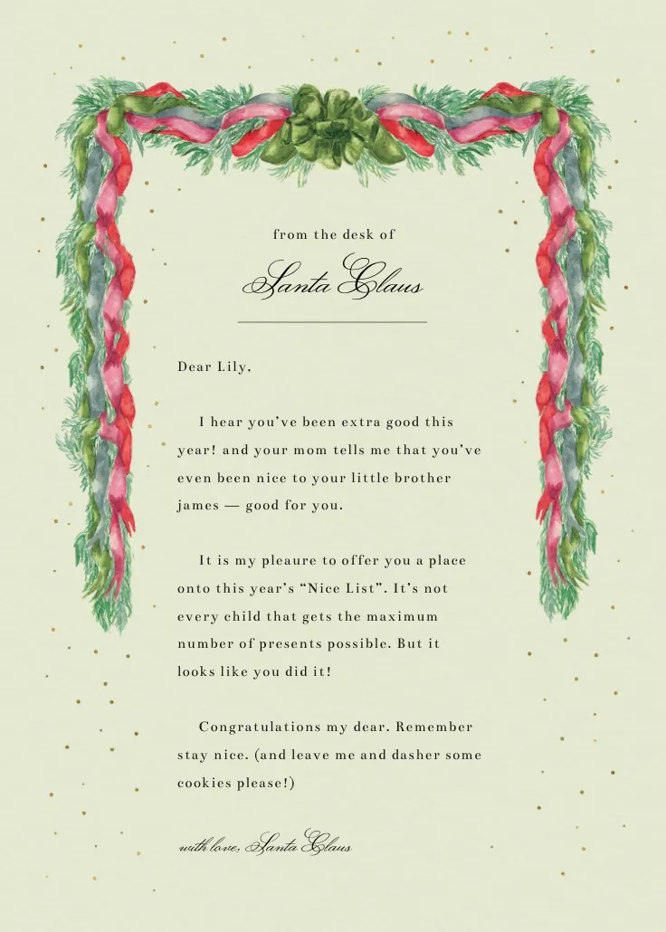 Holiday garland - সান্তার চিঠি