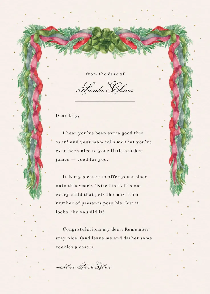 Holiday garland - সান্তার চিঠি