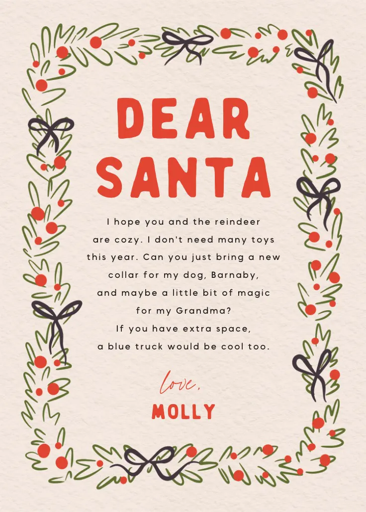 Merry greenery - จดหมายซานต้า