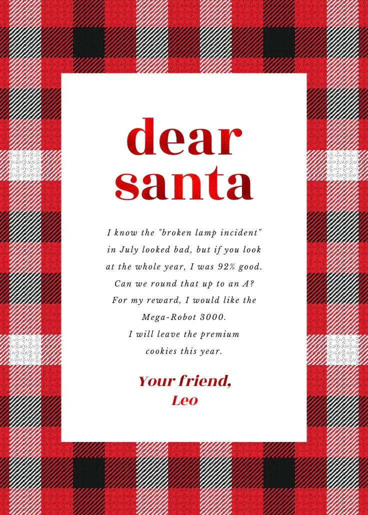 Plaid - จดหมายซานต้า