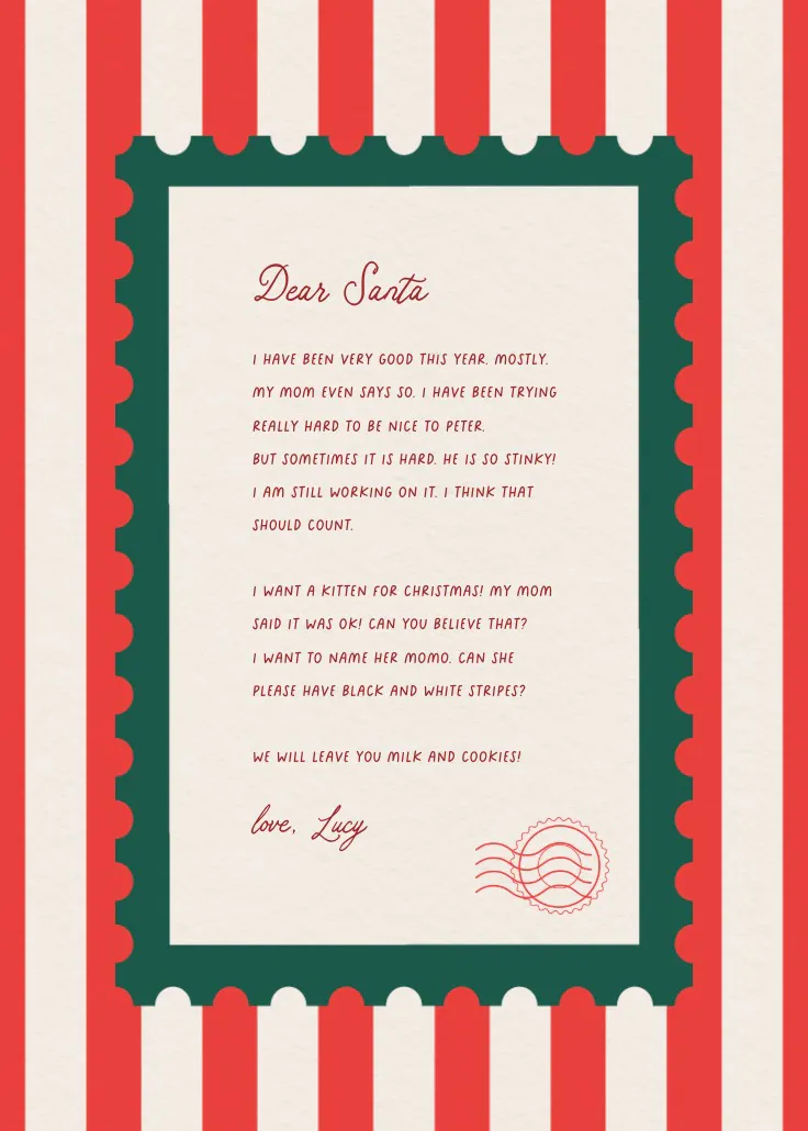 Santa stamp - จดหมายซานต้า