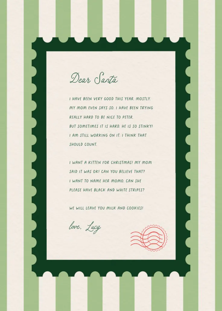 Santa stamp - lettera a babbo natale