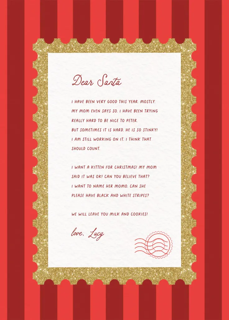 Santa stamp - lettera a babbo natale