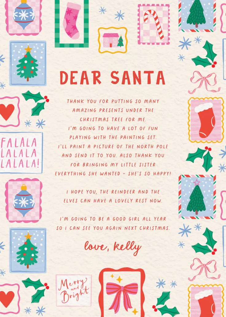 Seasonal stamps - จดหมายซานต้า