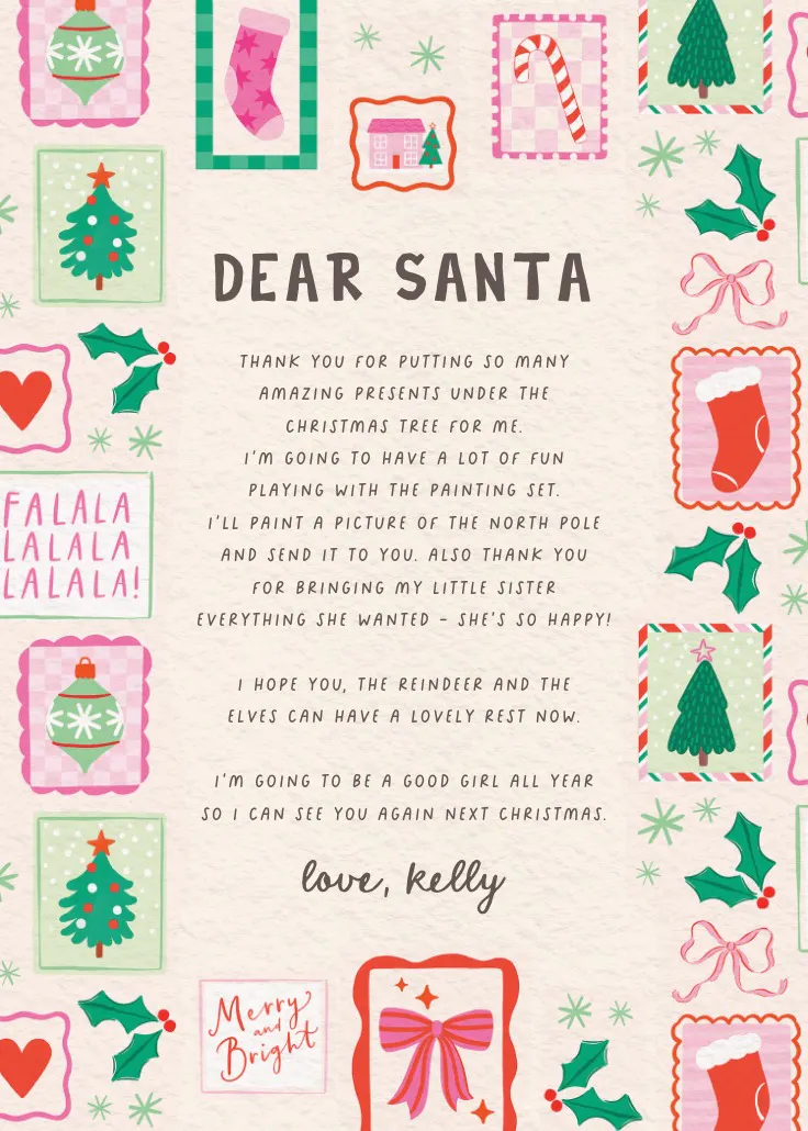 Seasonal stamps - সান্তার চিঠি