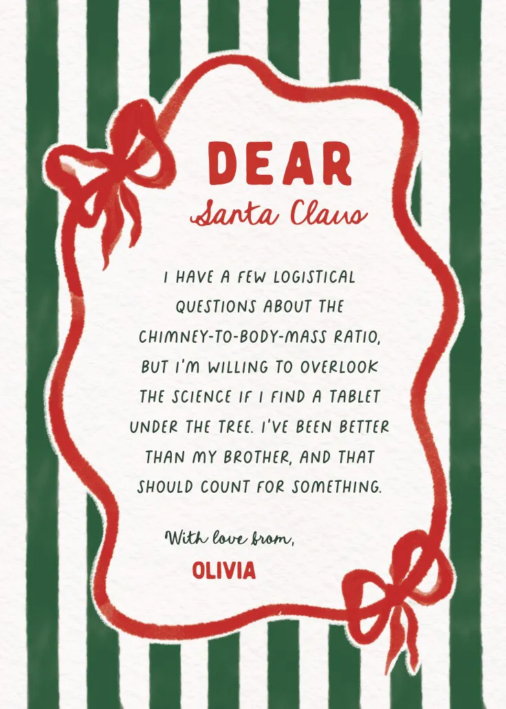 Vintage stripes - จดหมายซานต้า