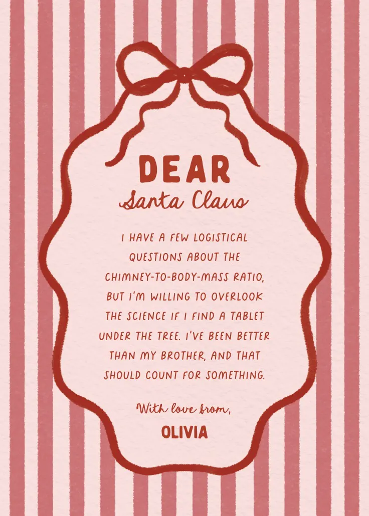 Vintage stripes - সান্তার চিঠি