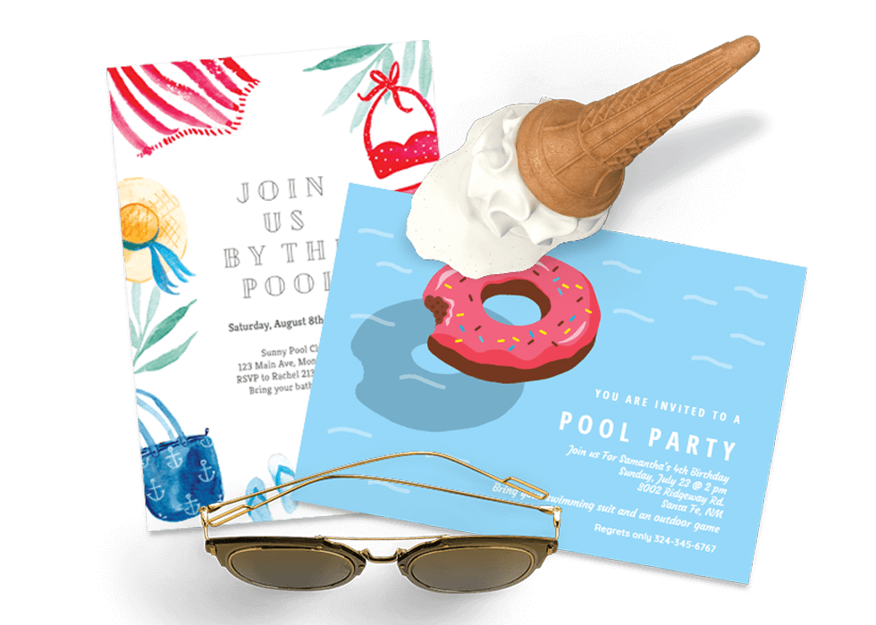 Summer & Pool Party Invitations
